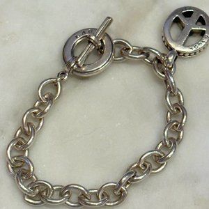 Lagos Chain Bracelet Peace Charm 925 **CUTE**